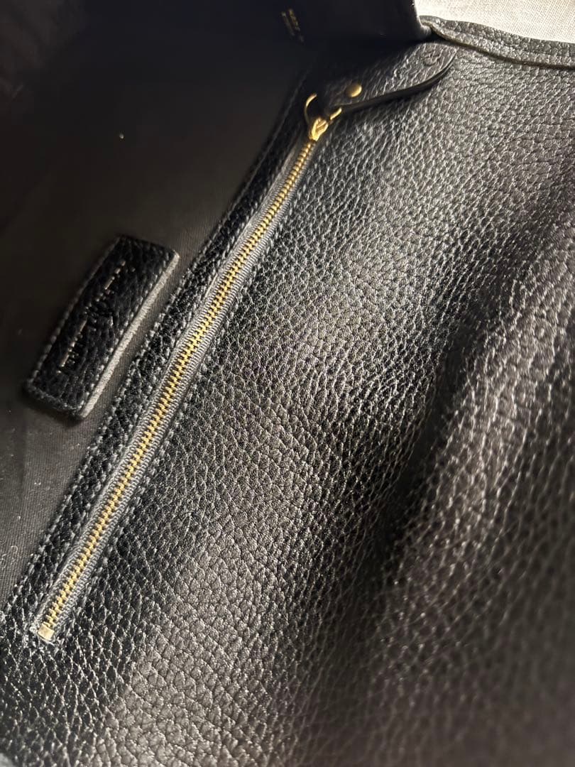 ラルフローレン黒 レザー メッセンジャーバッグ