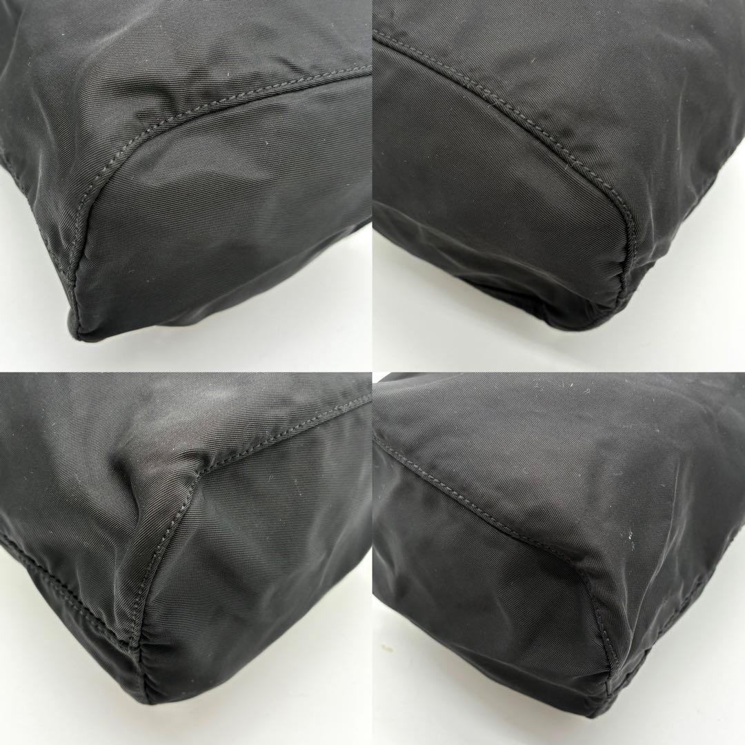 PRADA プラダ　巾着バッグ　ブラック　ナイロン　ポーチ　三角ロゴ