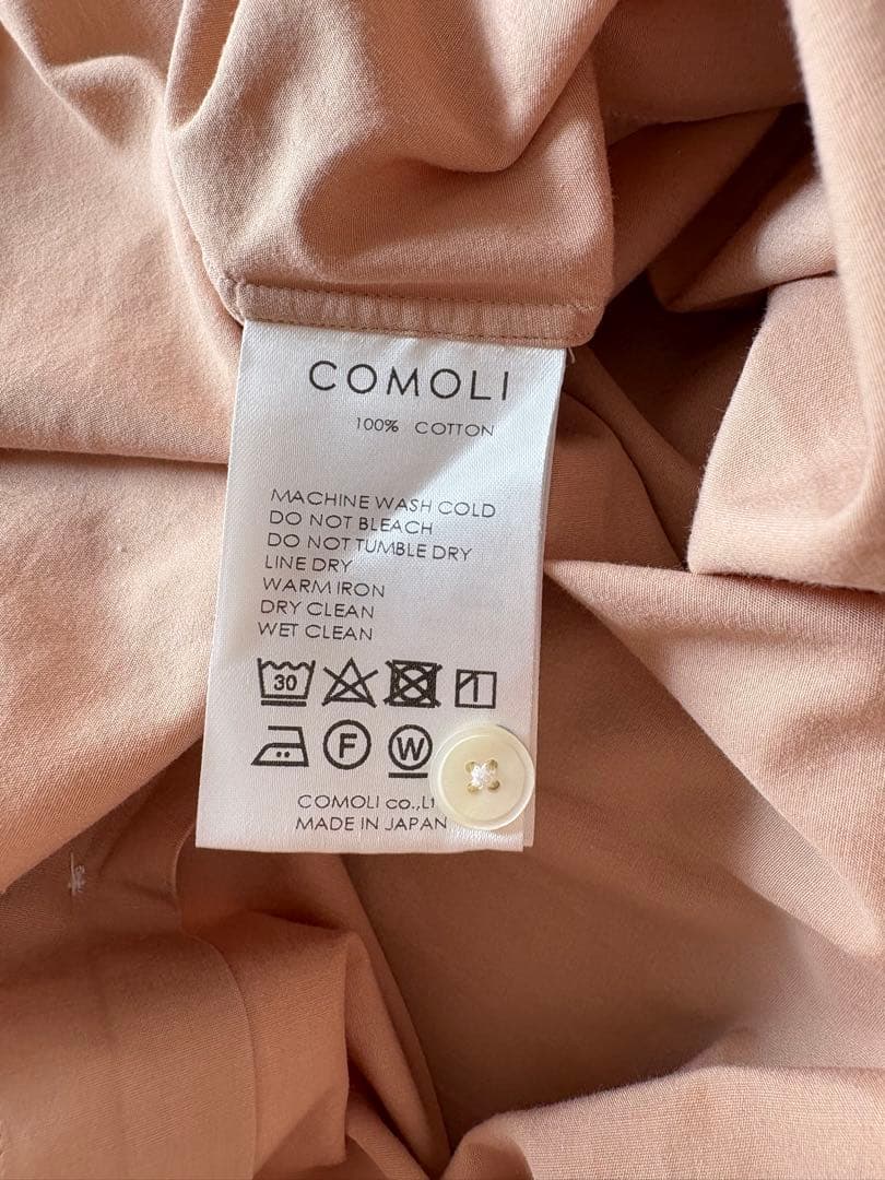 COMOLI シャツ　Sand Pink サイズ0
