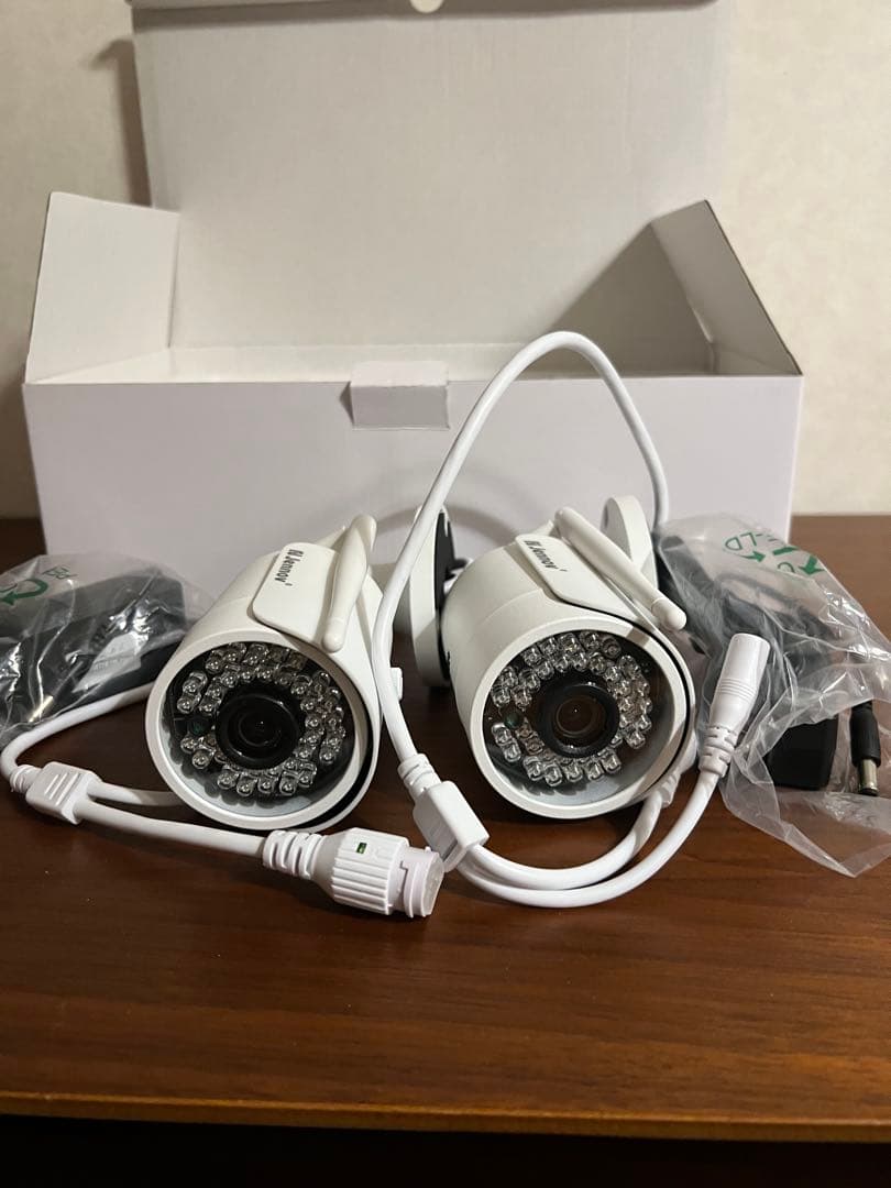 [JENNOV] 防犯カメラ ワイヤレス 2台セット モニター付き　未使用品