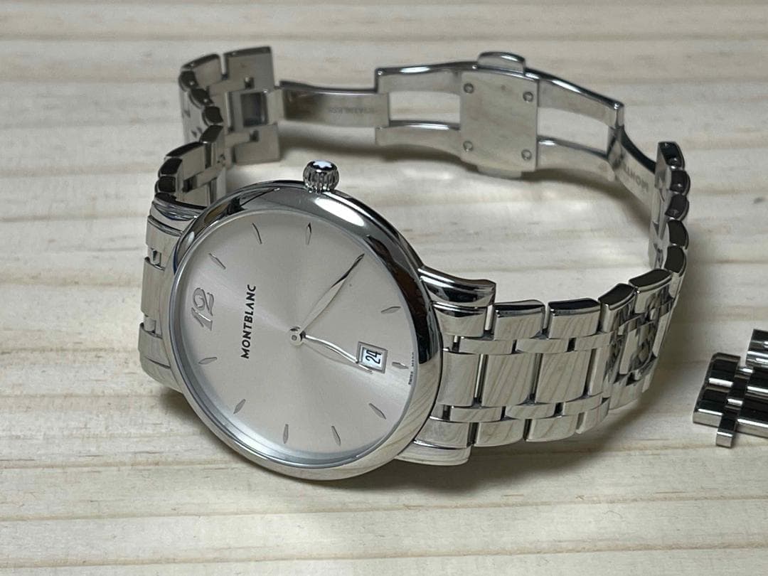 【極美品】モンブラン スター クラシック デイト 電池交換済 メンズ 時計