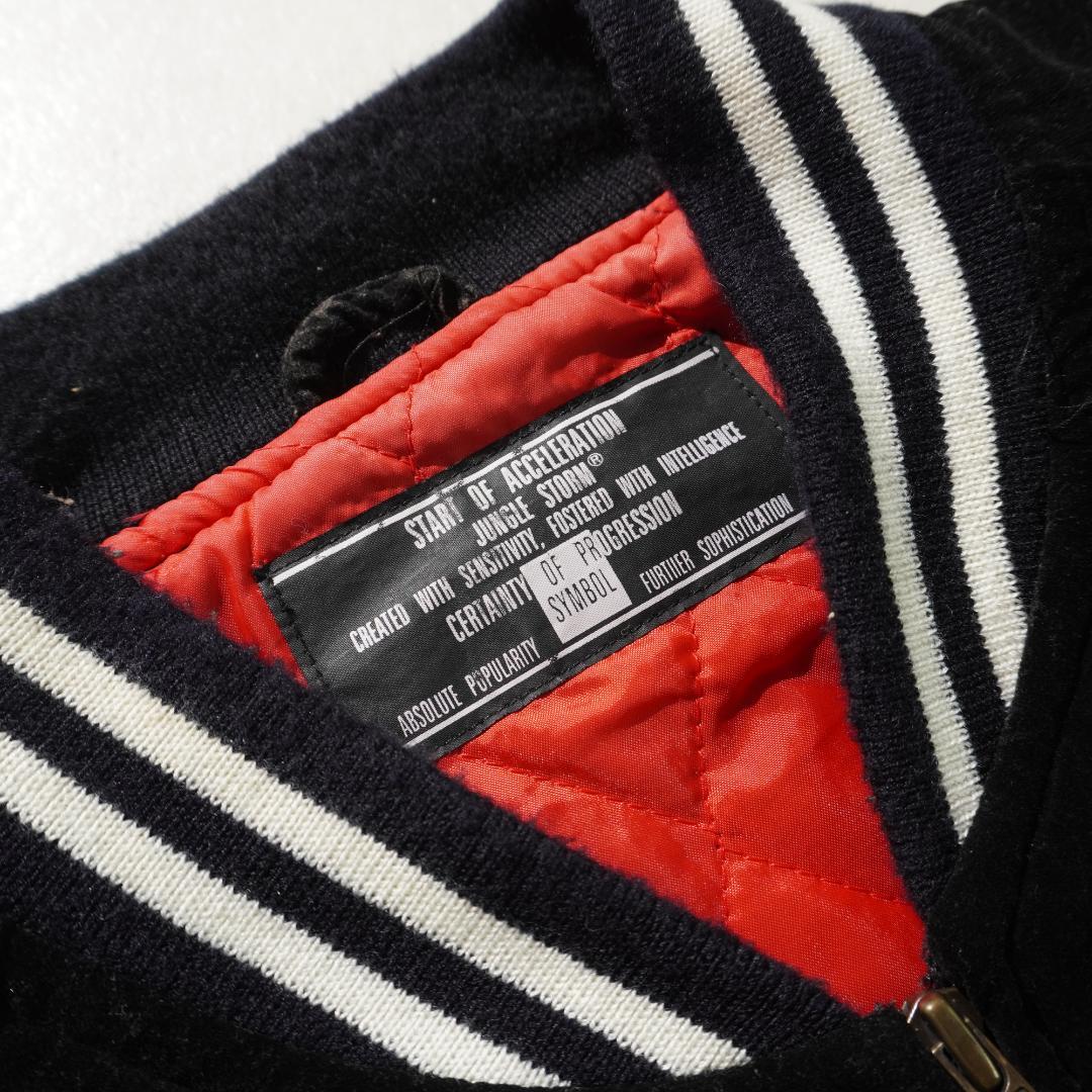 JUNGLE STORM ブラック スカジャン 刺繍 /QW160