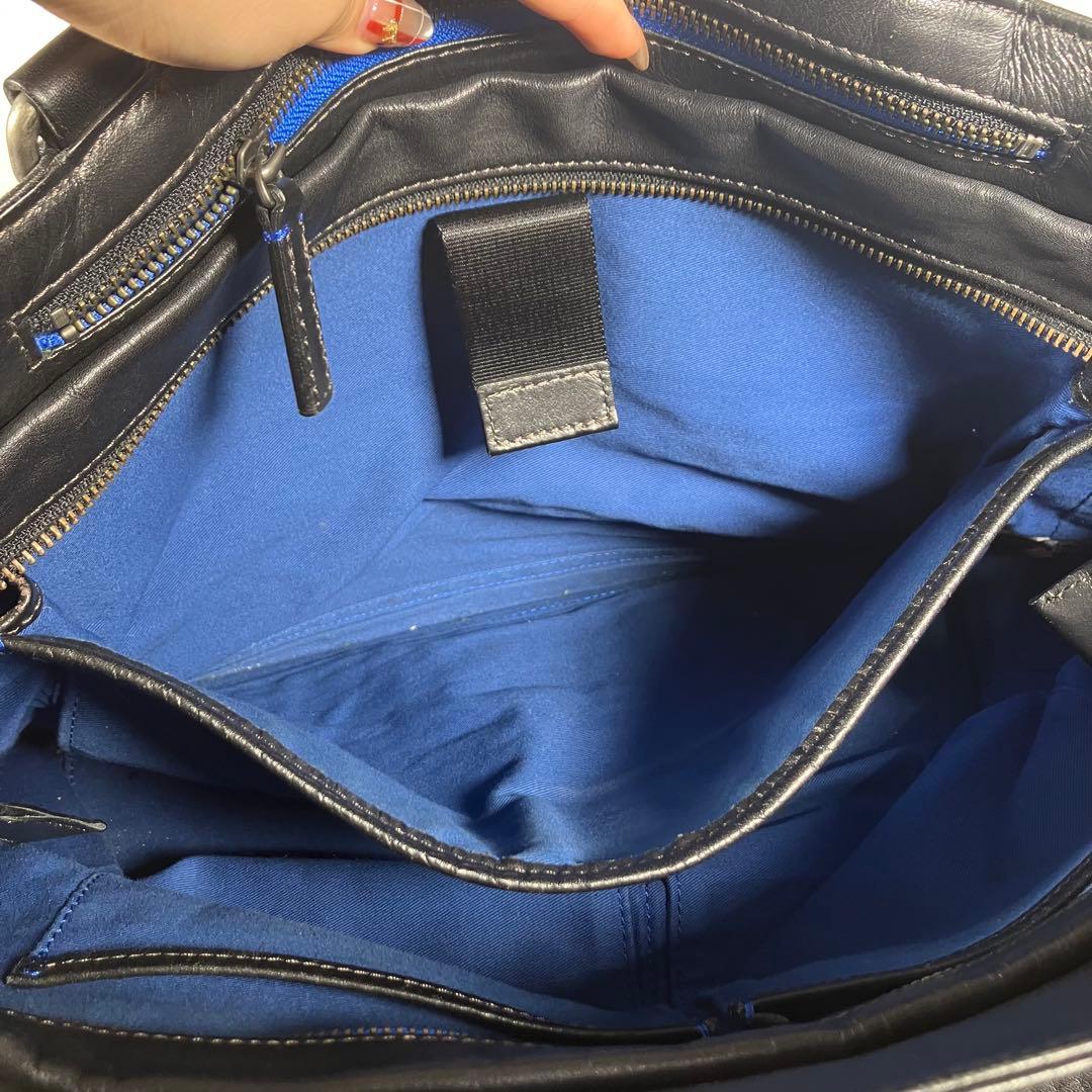 LANVIN en Blue　トートバッグ　革　A4　肩掛け　黒