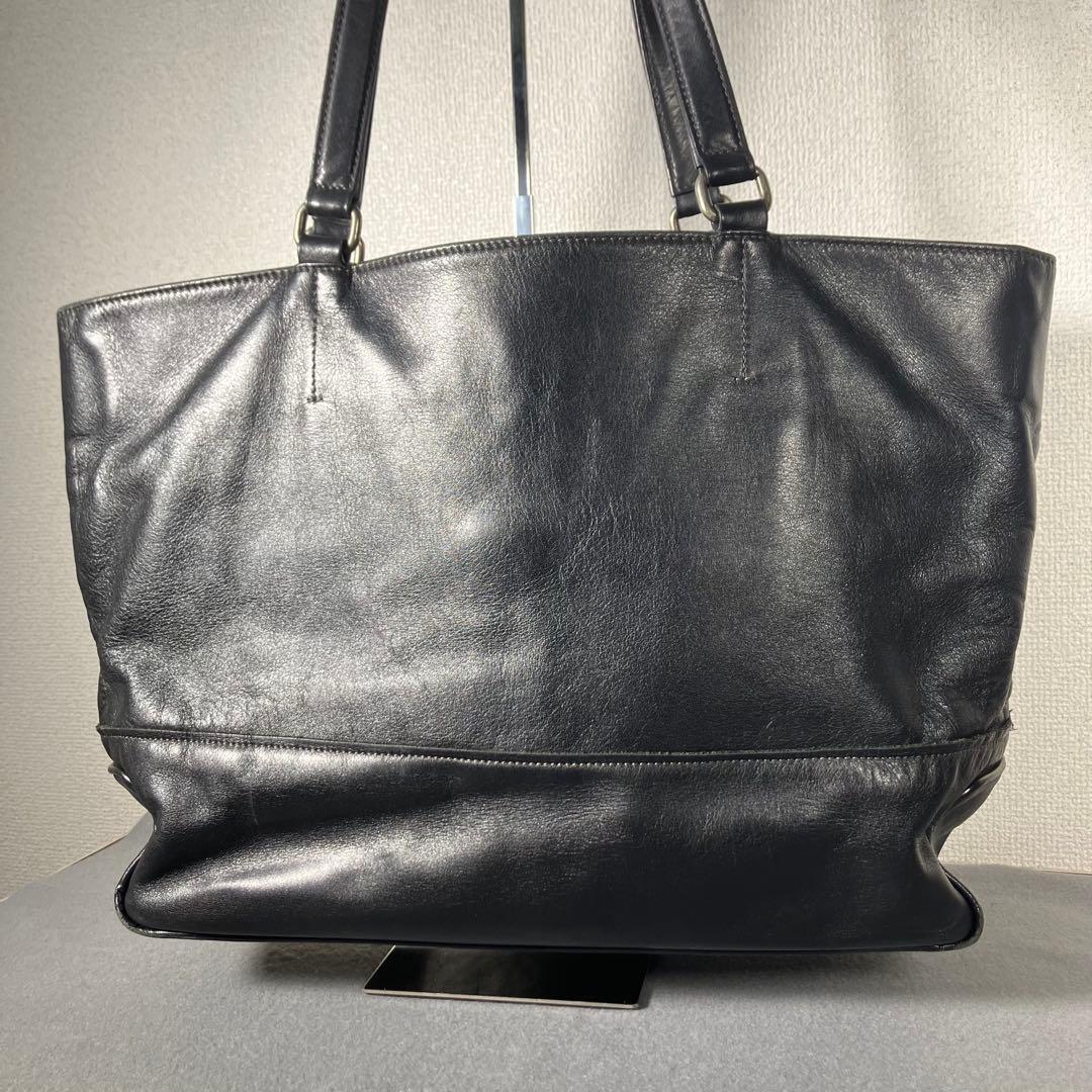 LANVIN en Blue　トートバッグ　革　A4　肩掛け　黒