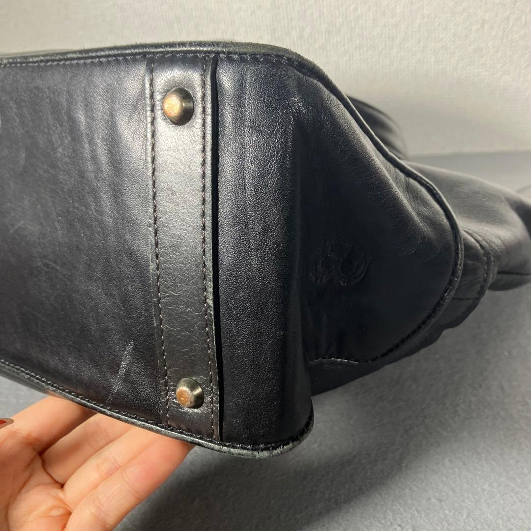 LANVIN en Blue　トートバッグ　革　A4　肩掛け　黒