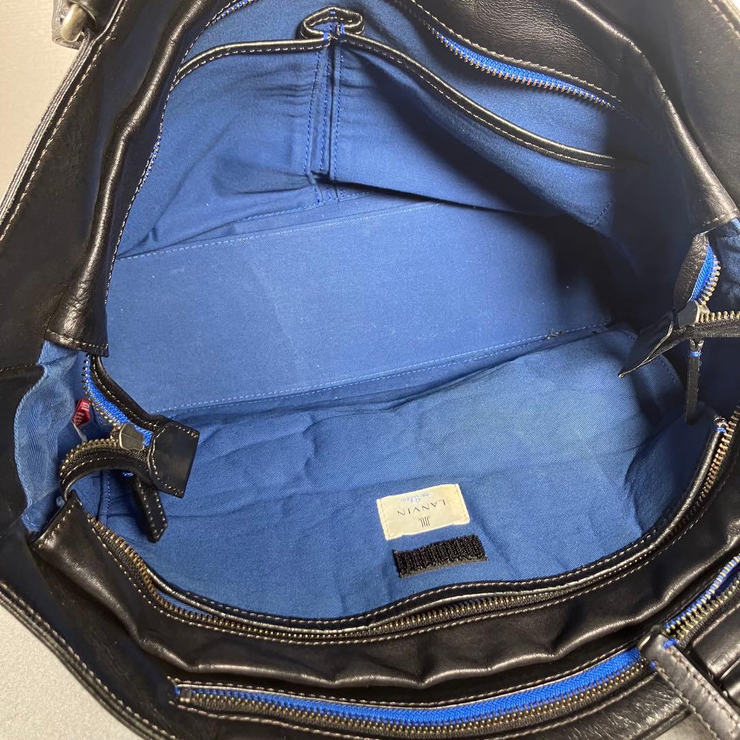 LANVIN en Blue　トートバッグ　革　A4　肩掛け　黒