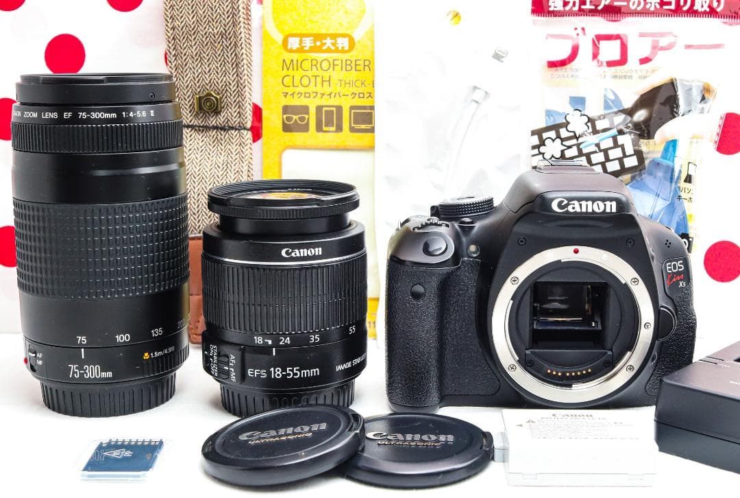 超望遠ダブルレンズ❤Canon kiss x5❤スマホ転送❤画面回転で自撮り可