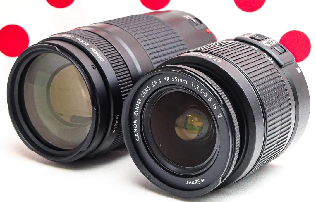 超望遠ダブルレンズ❤Canon kiss x5❤スマホ転送❤画面回転で自撮り可