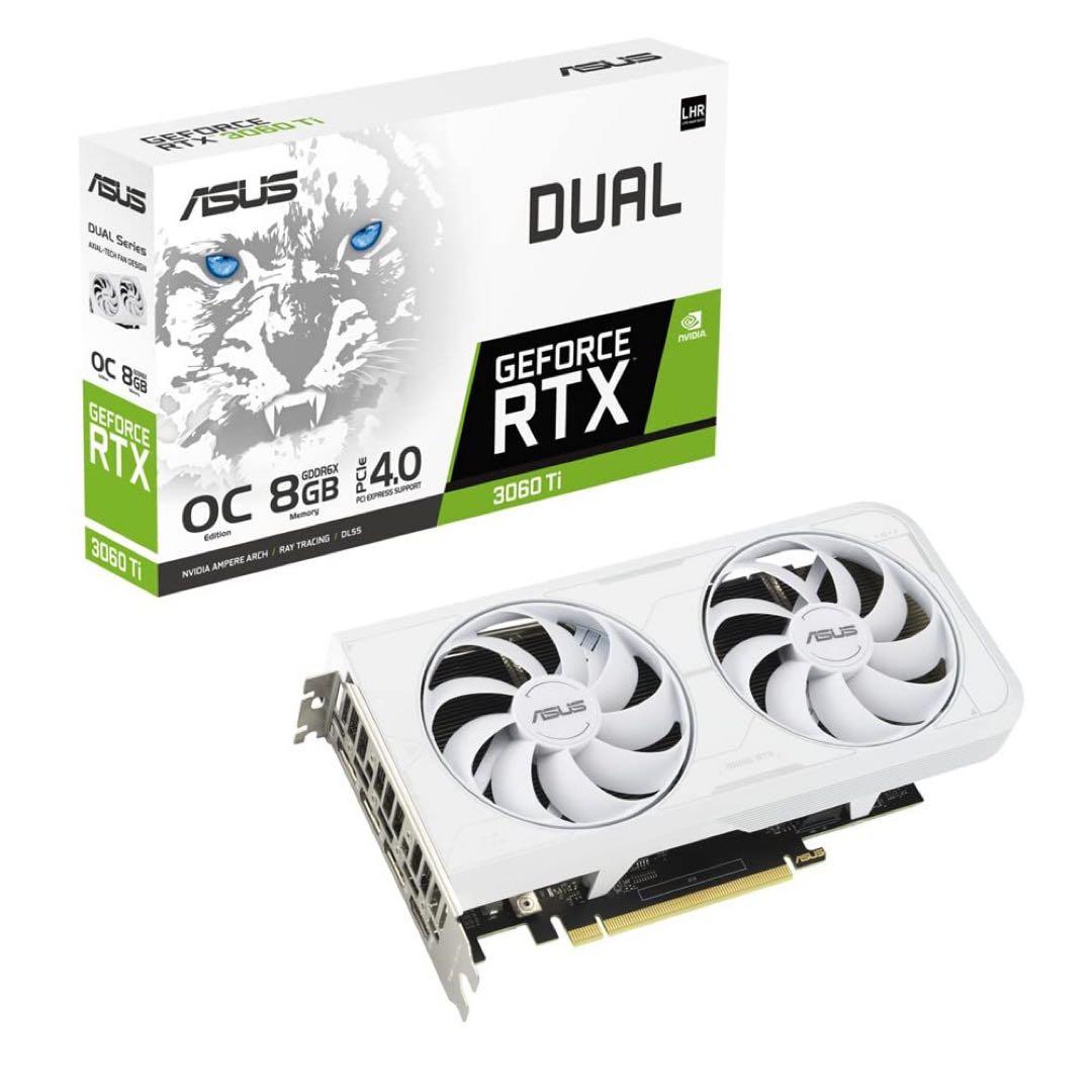グラフィックボード・グラボ・ビデオカード WHITE ASUS GeForce RTX 3060 Ti