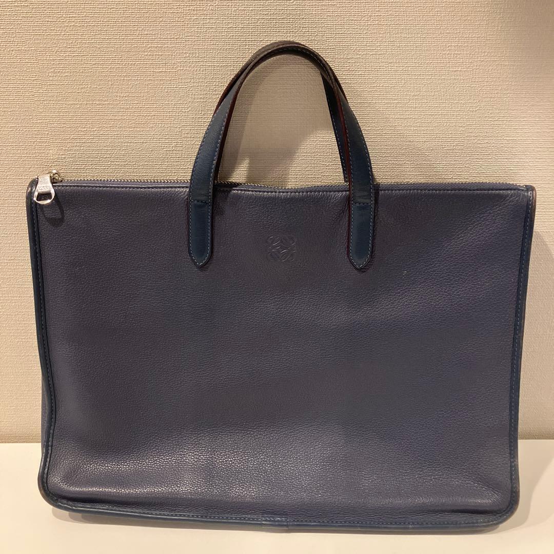 《中古美品》　ロエベ　トレドバッグ　ネイビー