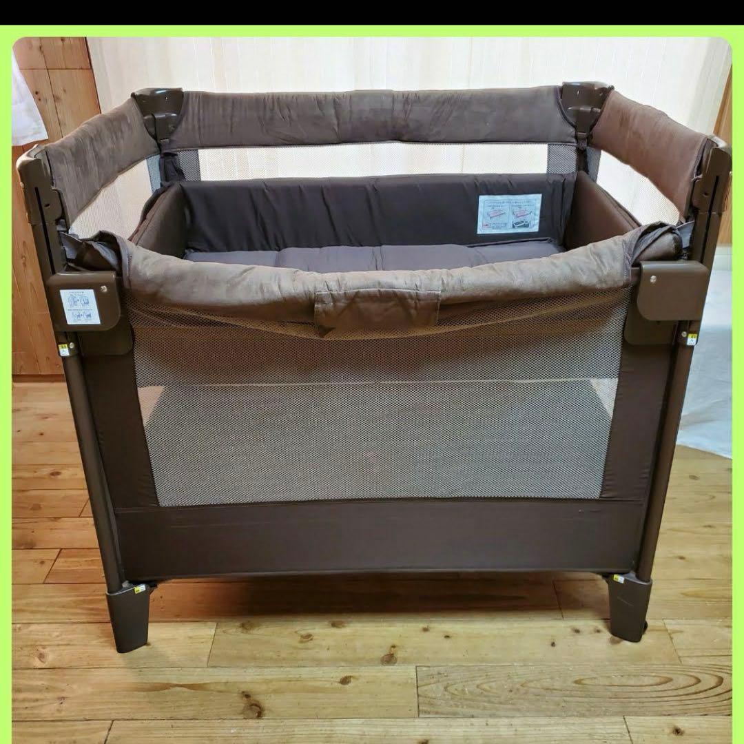 【美品】アップリカ　ベビーベッド　ココネルエアープラス