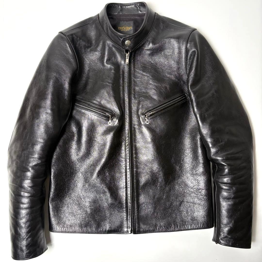 【日本製】ファインクリークレザーズ レザージャケット 黒 38 馬革