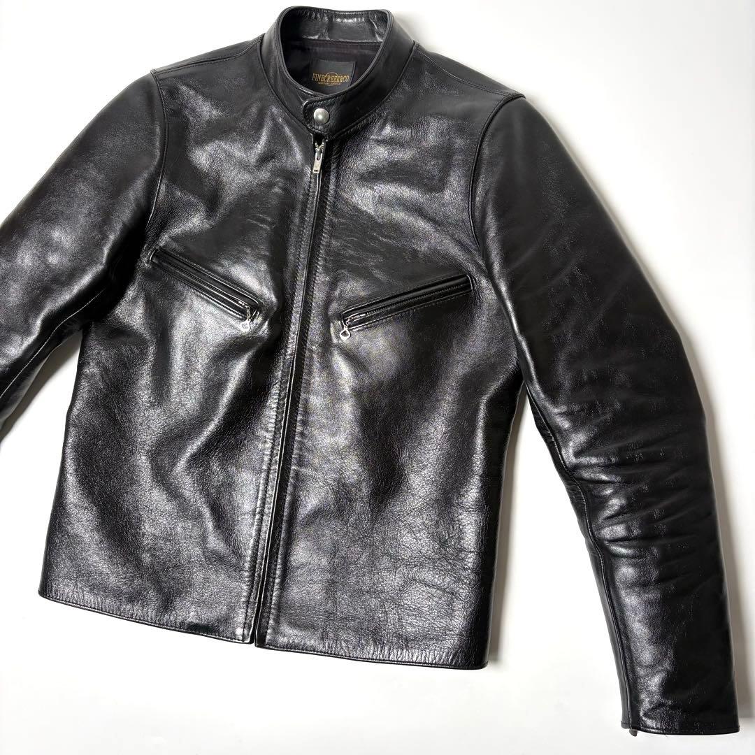 【日本製】ファインクリークレザーズ レザージャケット 黒 38 馬革