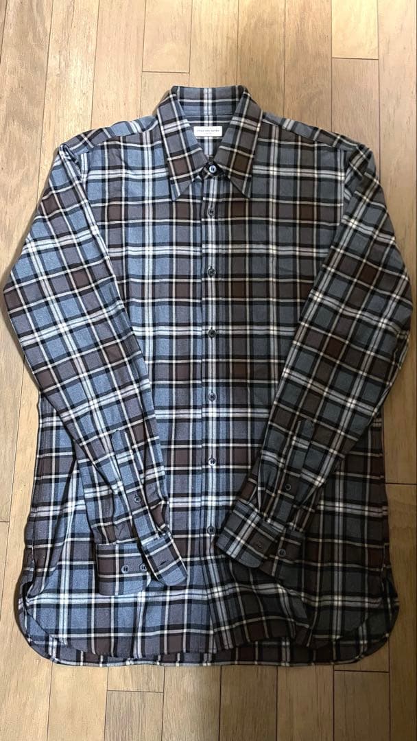 トップス DRIES VAN NOTTEN Grey Plaid Shirt