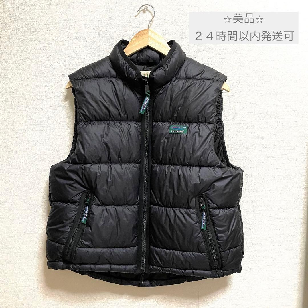 【美品】L.L.Bean ブラック ダウンベスト　Regmedium 即日発送