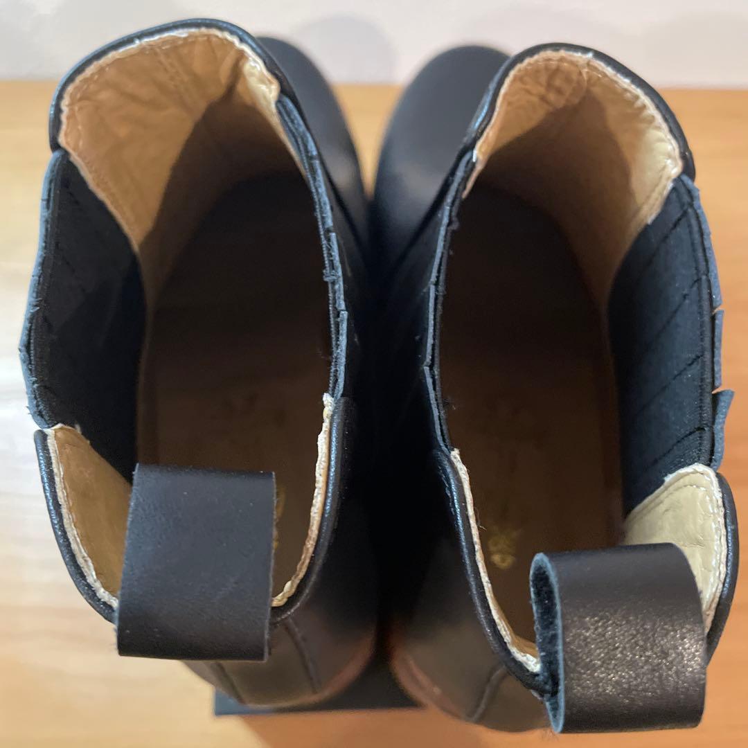 【美品】あしながおじさん サイドゴアブーツ 厚底 本革 レザー 1310117