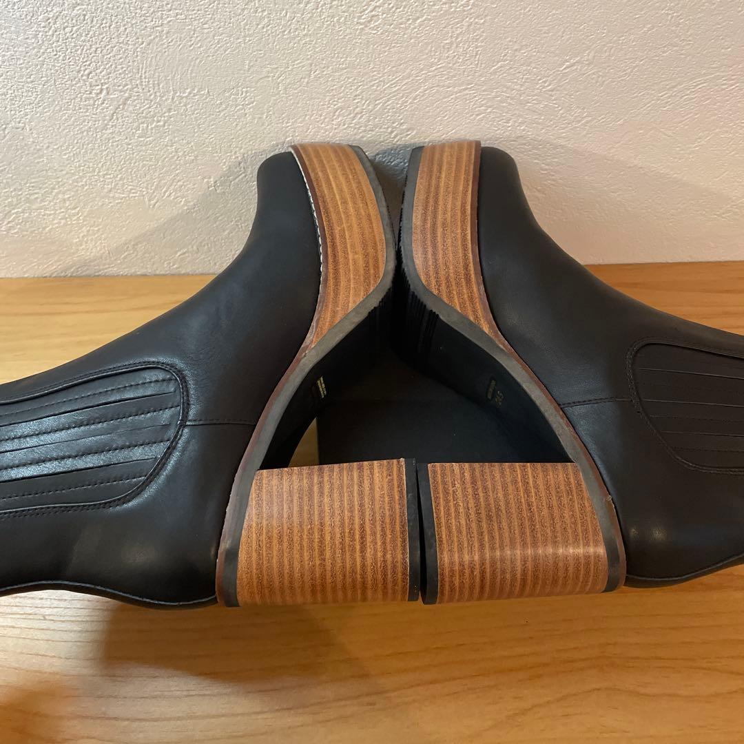 【美品】あしながおじさん サイドゴアブーツ 厚底 本革 レザー 1310117