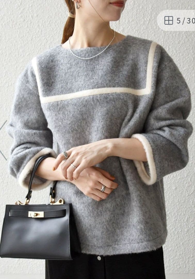 【新品タグ付き】SHIPS any: バイカラーセーラーデザインプルオーバー