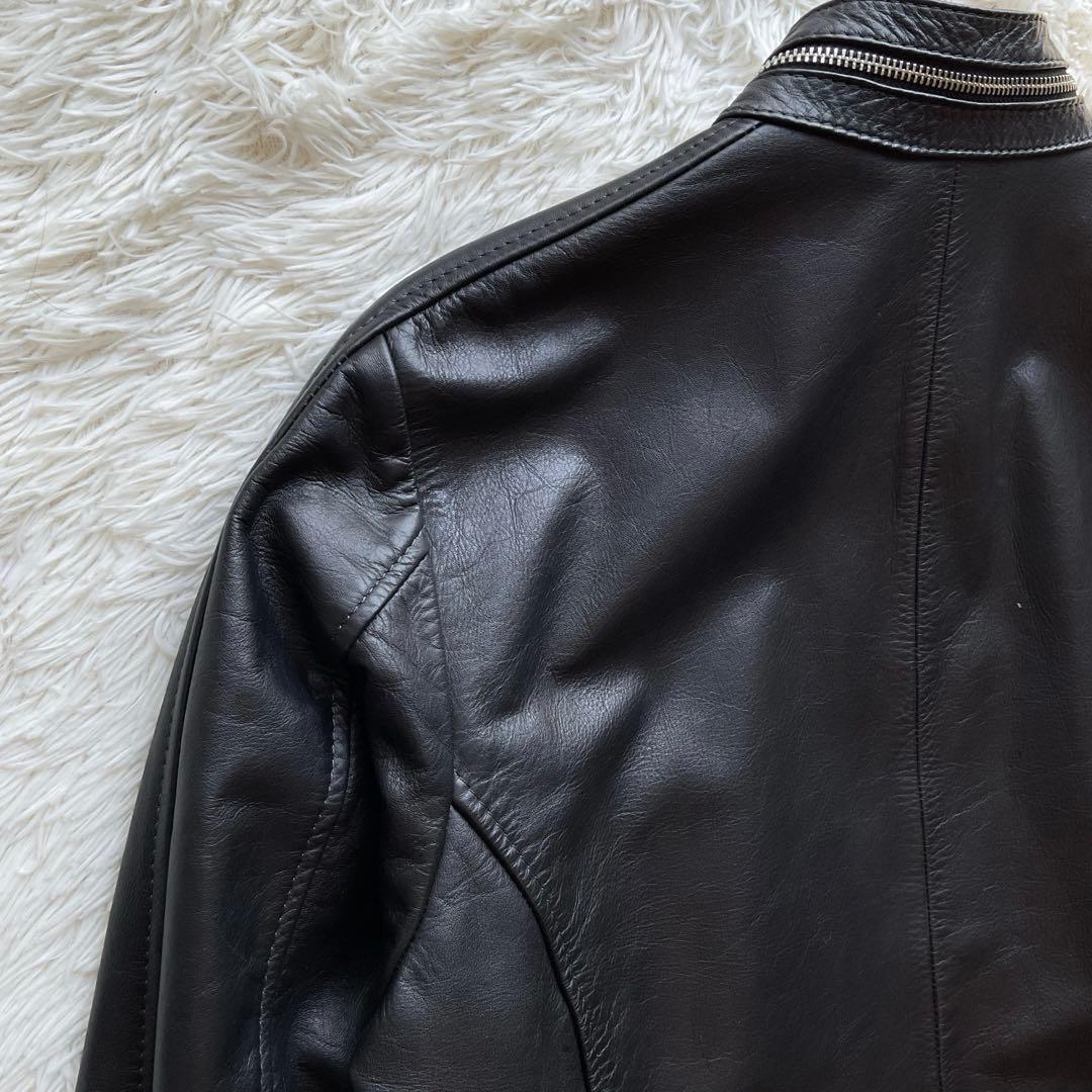 美品✨DIESEL レザージャケット　シングルライダース　ブラック