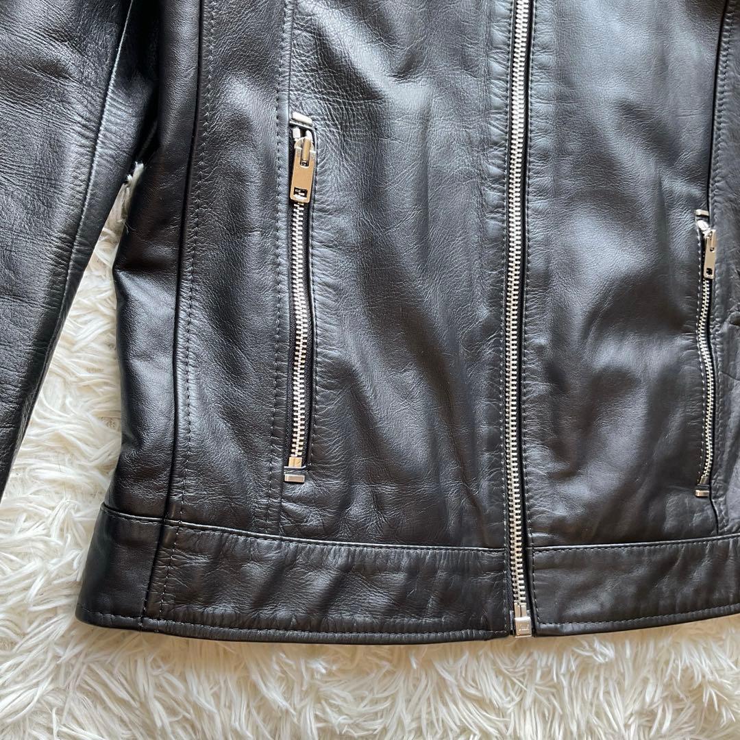 美品✨DIESEL レザージャケット　シングルライダース　ブラック