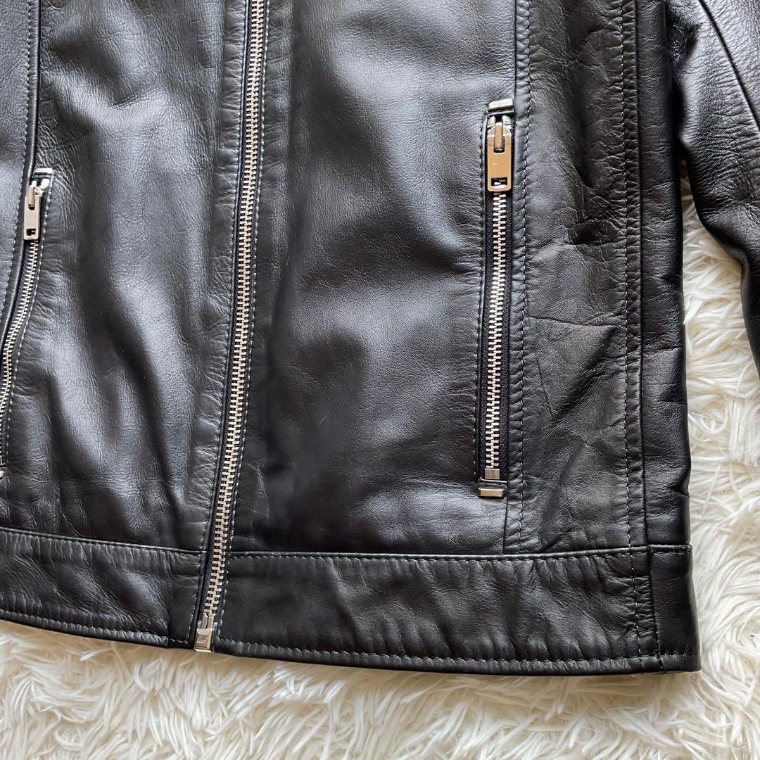 美品✨DIESEL レザージャケット　シングルライダース　ブラック
