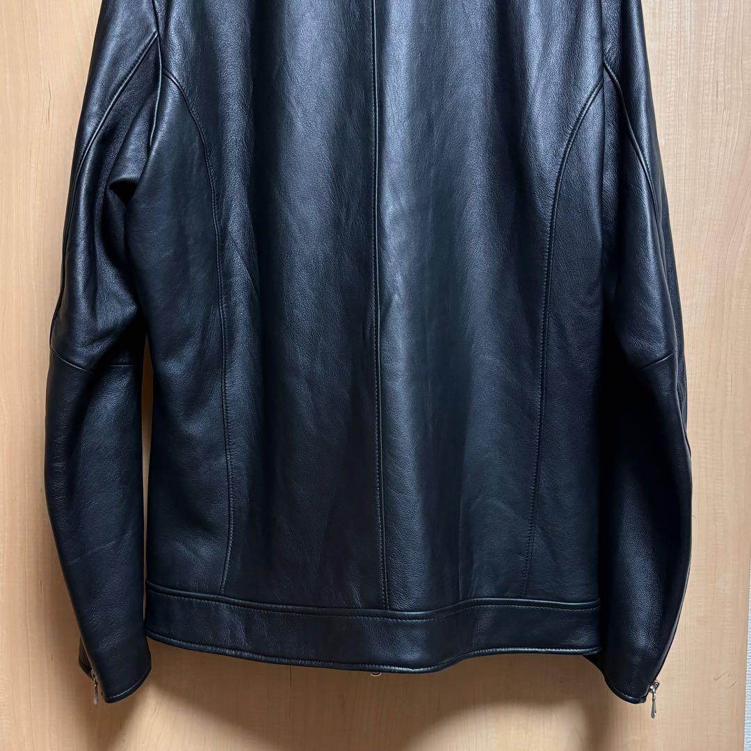 【極美品】TETE HOMME シングルライダースジャケット羊革 大きいサイズ