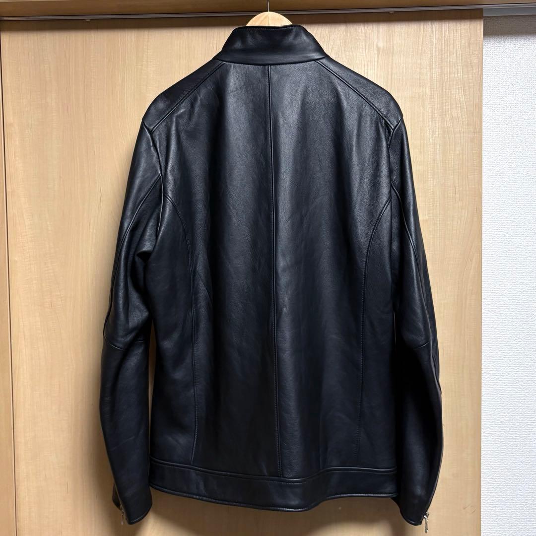 【極美品】TETE HOMME シングルライダースジャケット羊革 大きいサイズ