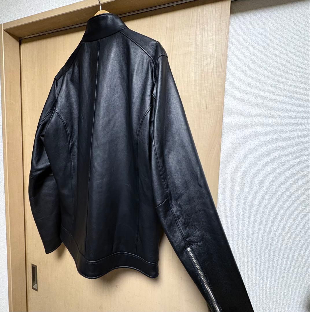 【極美品】TETE HOMME シングルライダースジャケット羊革 大きいサイズ