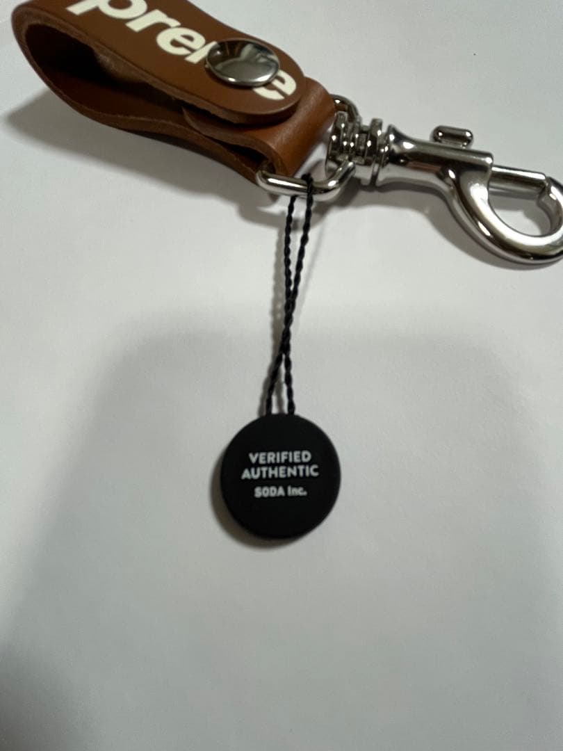 Supreme Leather Key Loop \"Brown\" 新品未使用