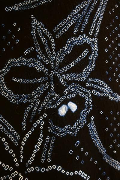 ★専用★美品 浴衣 有松絞り バチ衿 濃紺 菖蒲 身丈160cm お洒落 夏