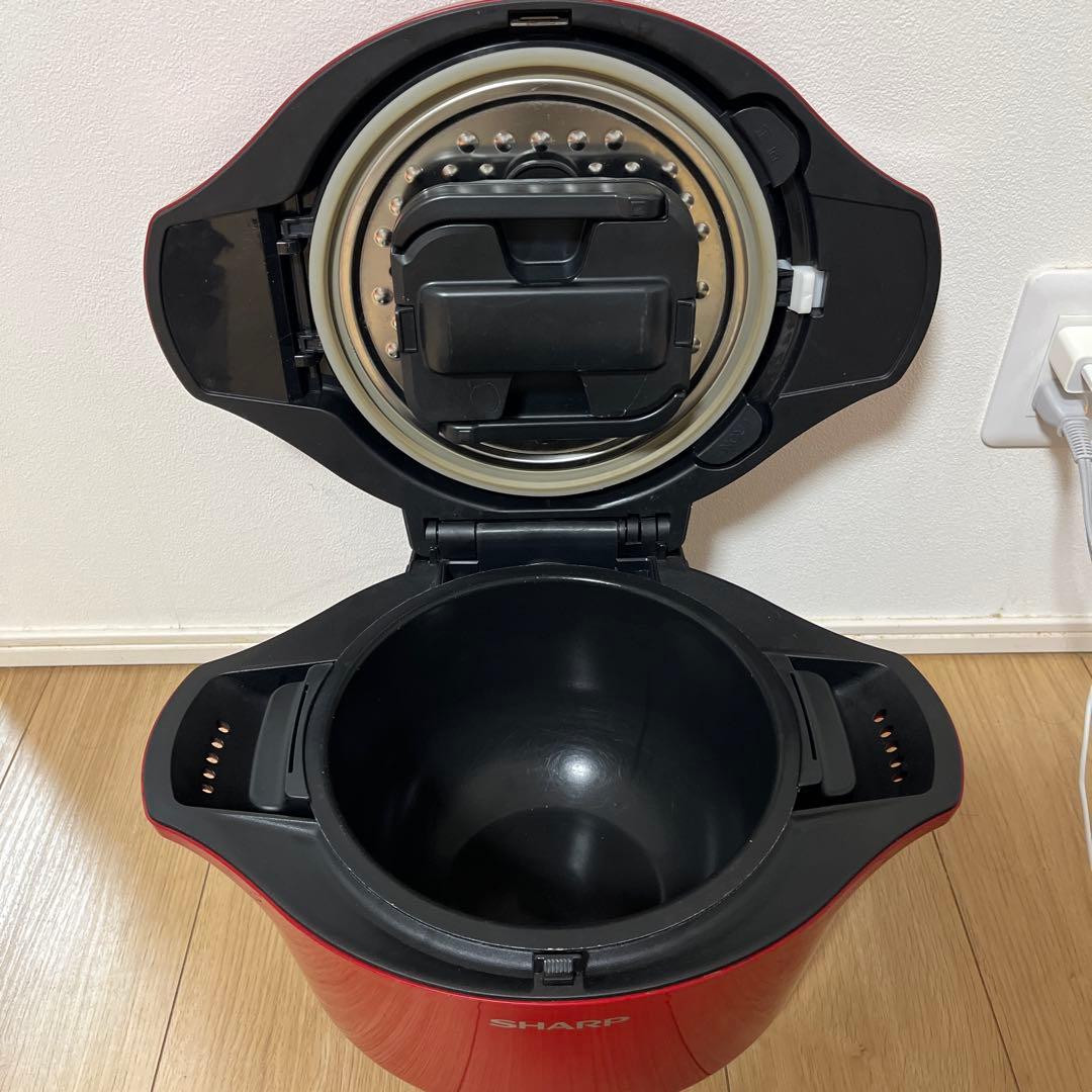 SHARP HEALSIO 電気圧力鍋 レッド　KN-HW24F