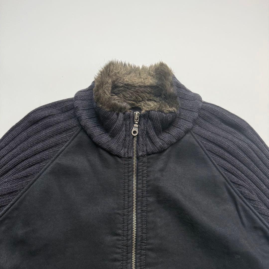 ジャケット・アウター 2000s neck far double zip knit jacket
