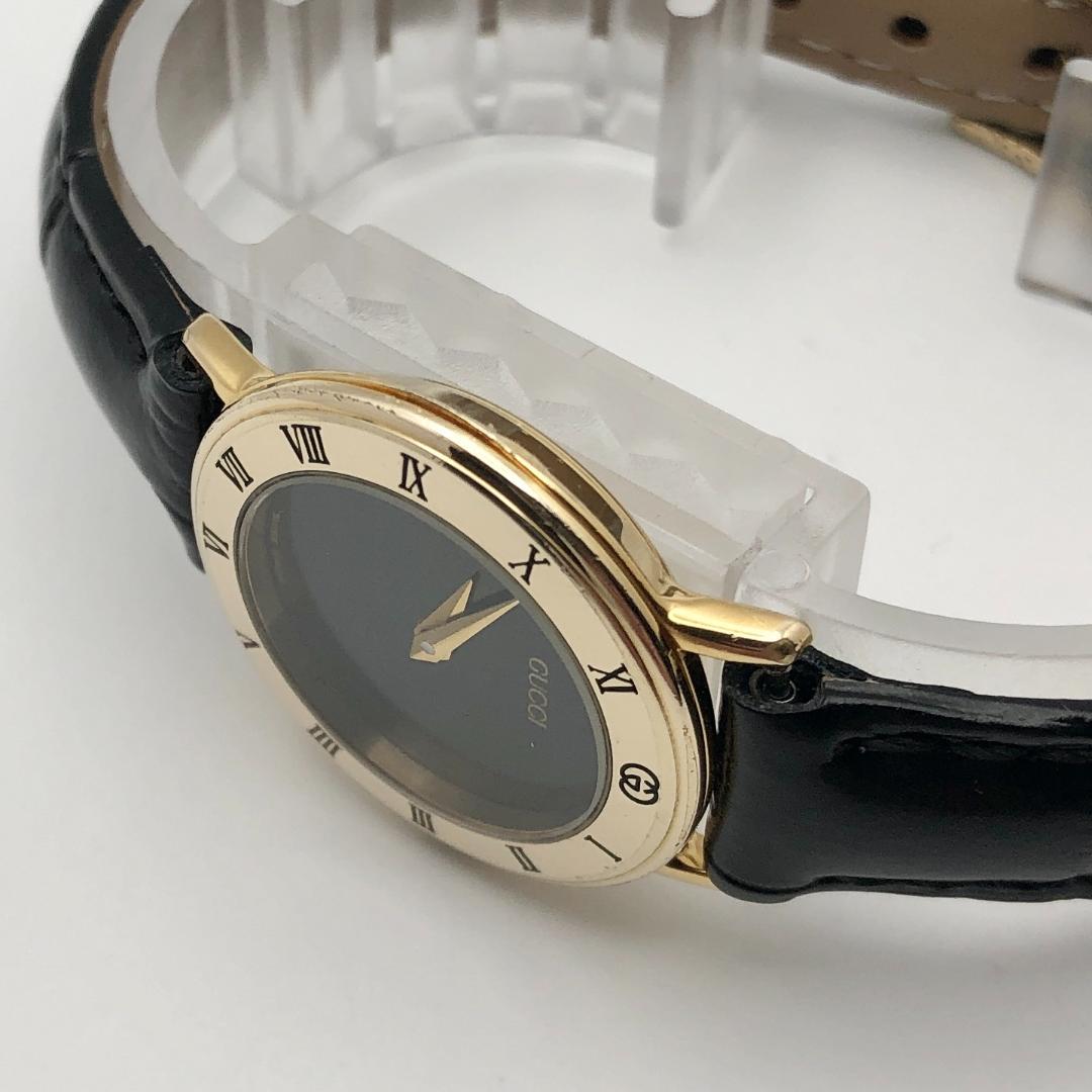 美品・稼働 GUCCI グッチ 3000.2.L ゴールド レディース 腕時計