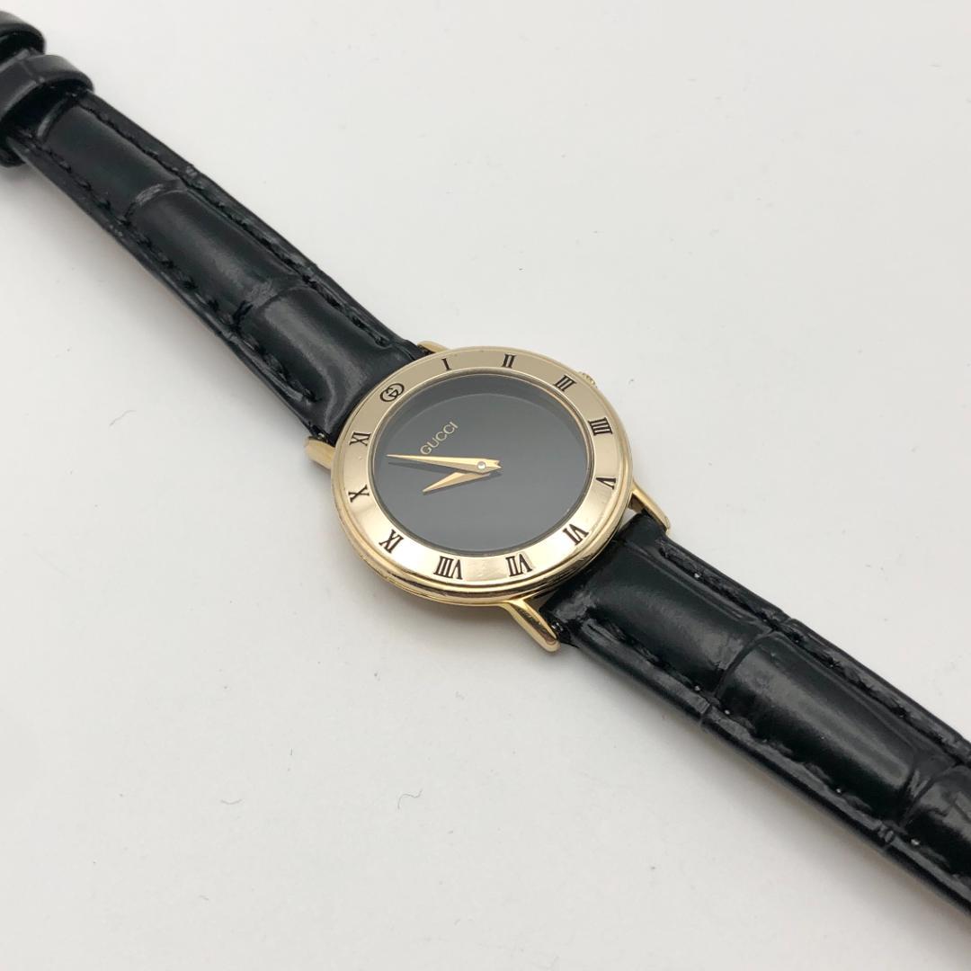 美品・稼働 GUCCI グッチ 3000.2.L ゴールド レディース 腕時計