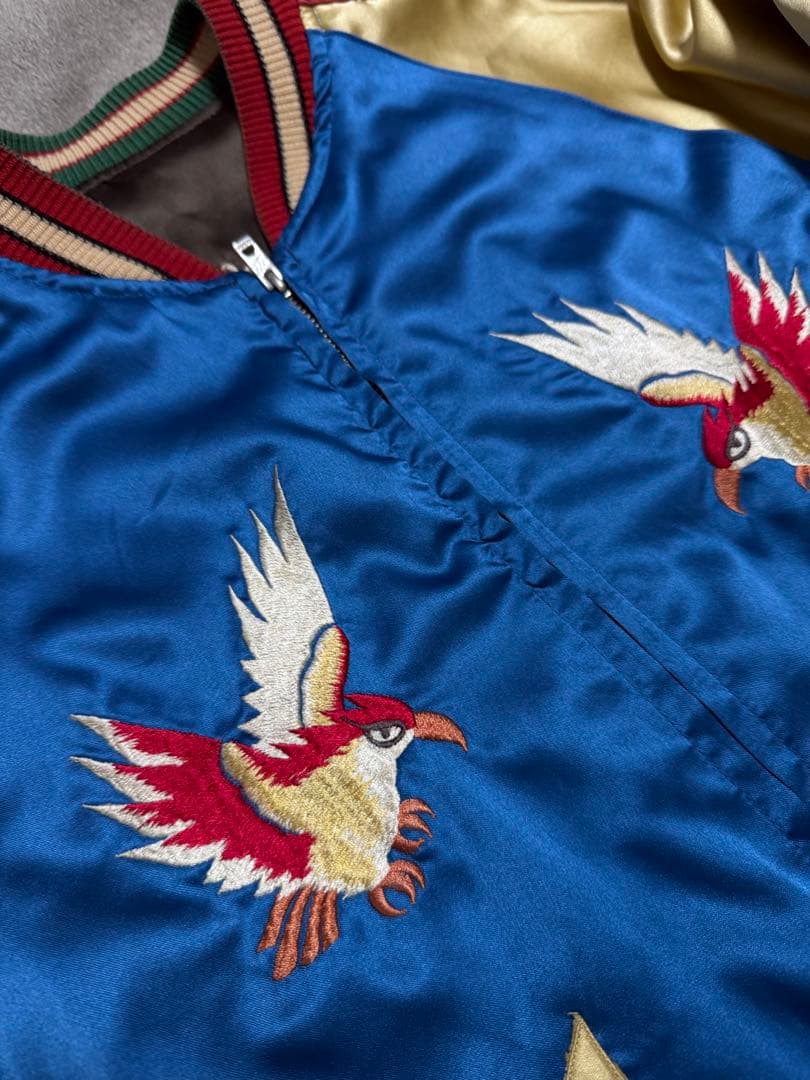 ２面用 テーラー東洋 ワシ 龍 日本限定 スカジャン サテン vintage