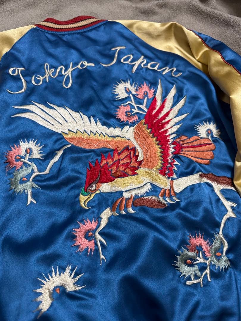 ２面用 テーラー東洋 ワシ 龍 日本限定 スカジャン サテン vintage