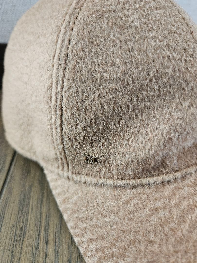 Max Mara　マックスマーラ　カシミヤニット切り替えキャップ　帽子　美品