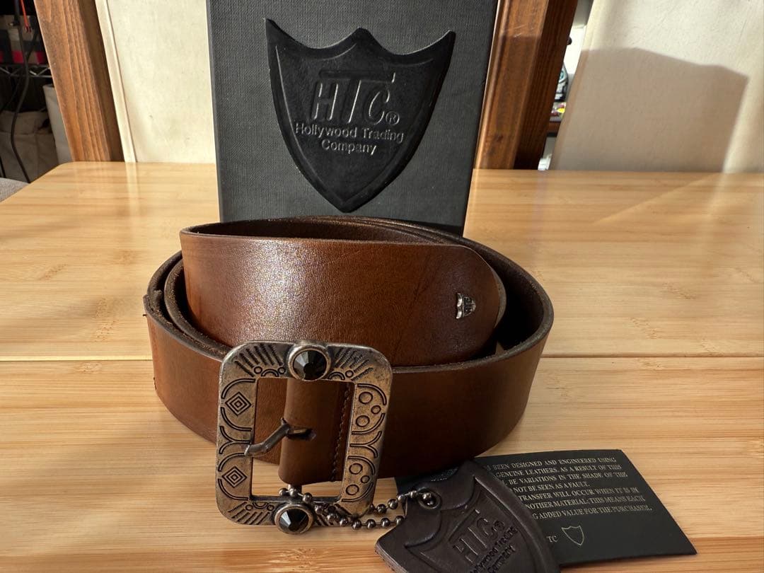 マリオ 　⭐️ブラックストーンネイティブバックル⭐️ブラウンレザー⭐️32/80