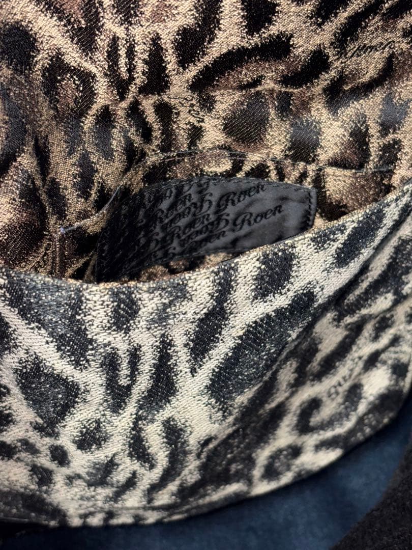 Roenロエン スカル ベルトウエストバッグポーチ デニム レザー