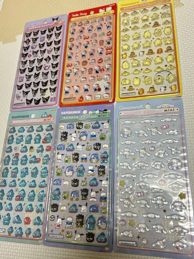 【正規品】ボンボンドロップシール サンリオmini 6種類