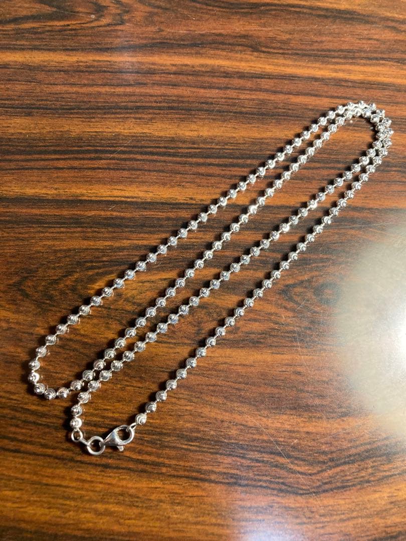 イタリア製　シルバー925 カットボールチェーン