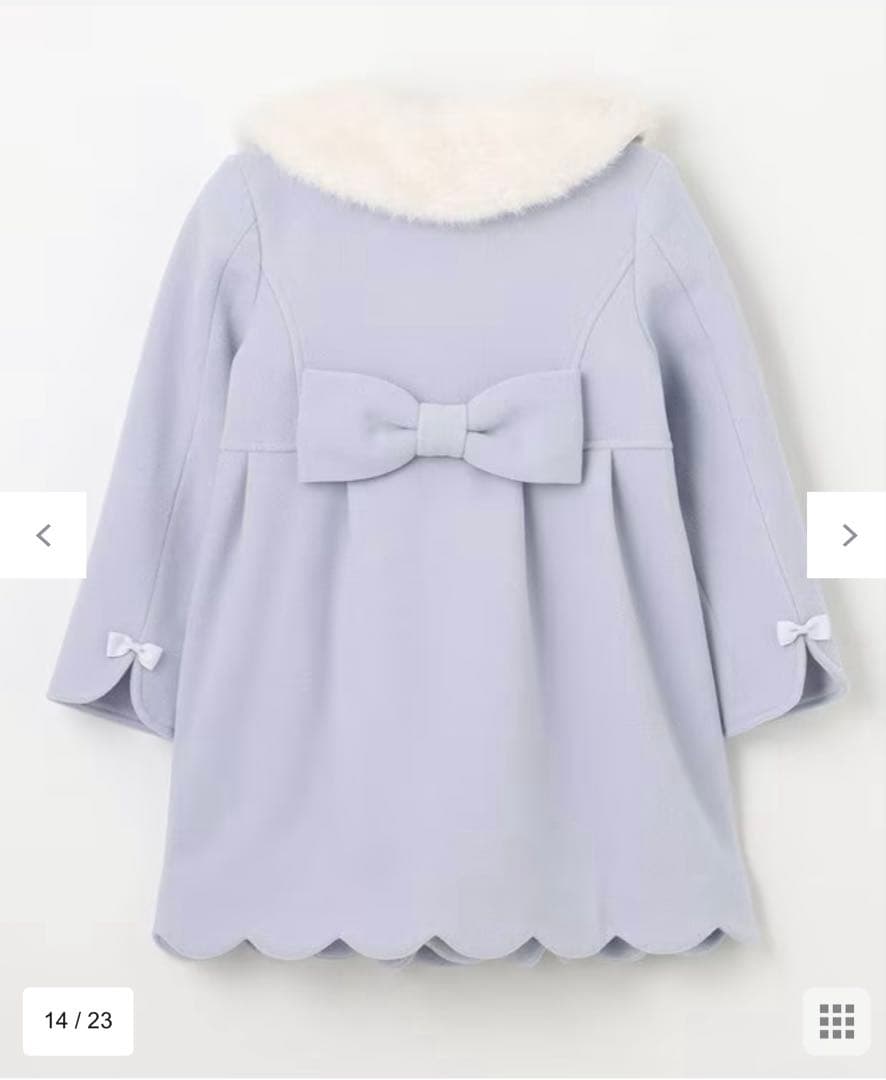 anyFAM 【新品タグ付き】130cm ウールライクコート　サックスブルー