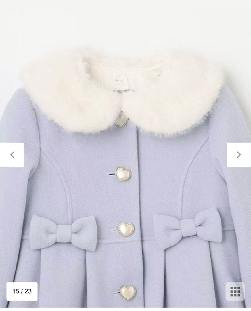 anyFAM 【新品タグ付き】130cm ウールライクコート　サックスブルー