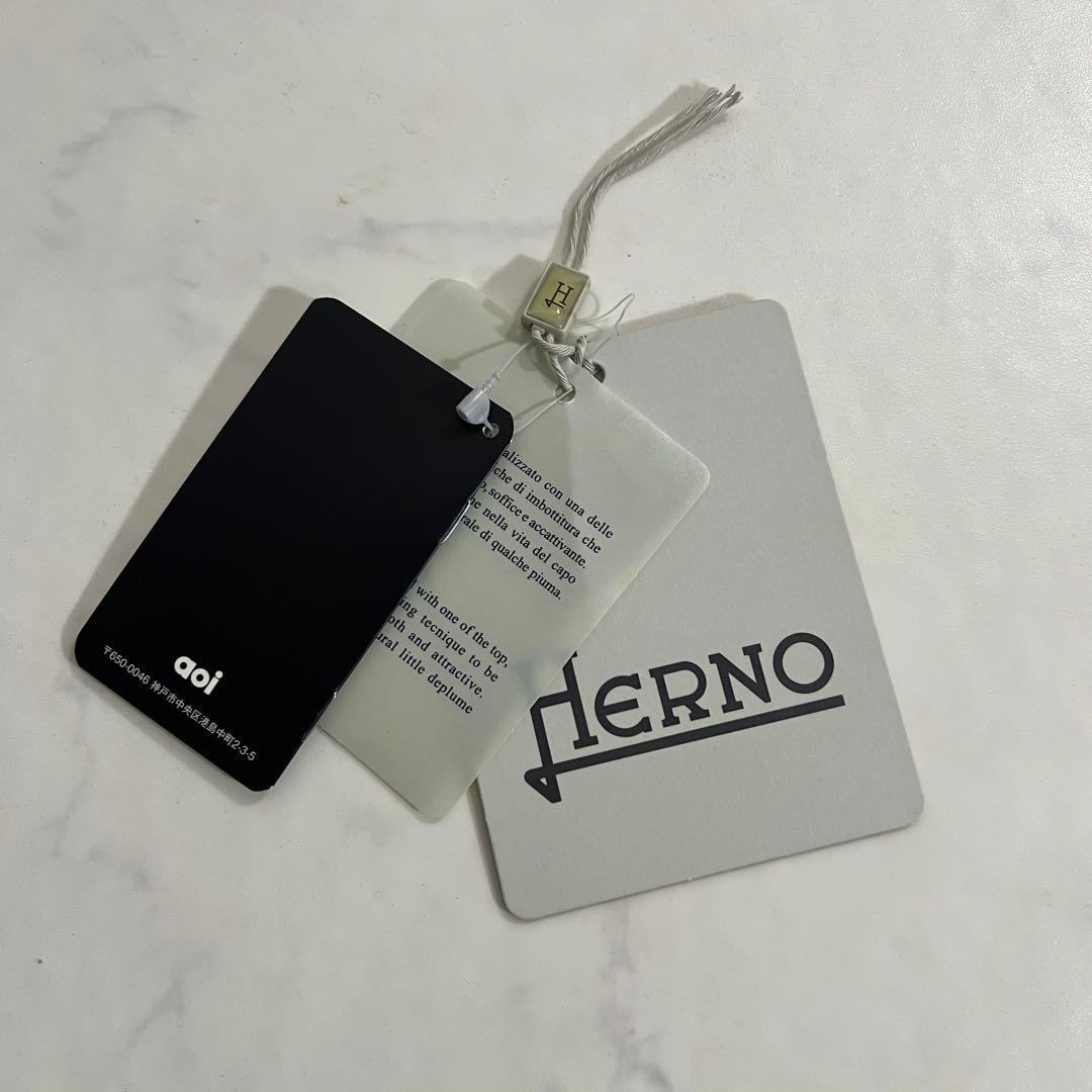 きゅうタグ付属 ヘルノ フォックスファー 着脱可 ダウンコート グレージュ