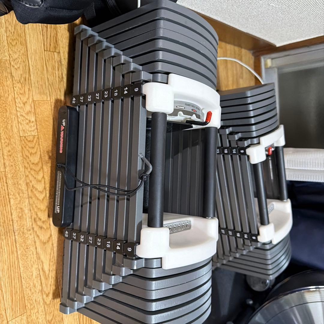 BARWING 可変式ダンベル 42kg×2セット_左