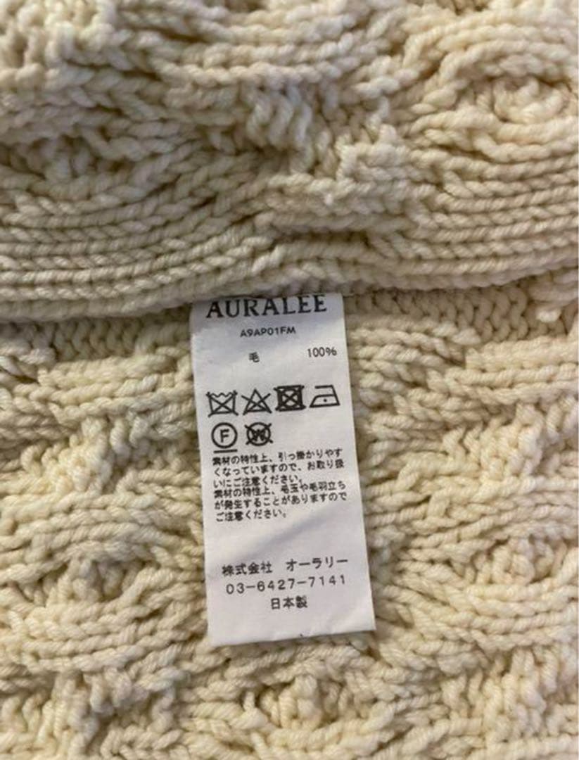 トップス AURALEE HARD TWIST MERINO ARAN KNIT P/O