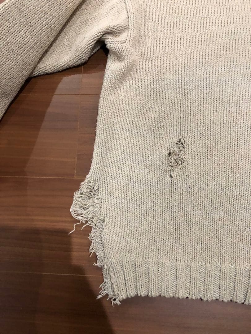 最安　23ss メゾンマルジェラ　ダメージニット　米津玄師　s50gp0275