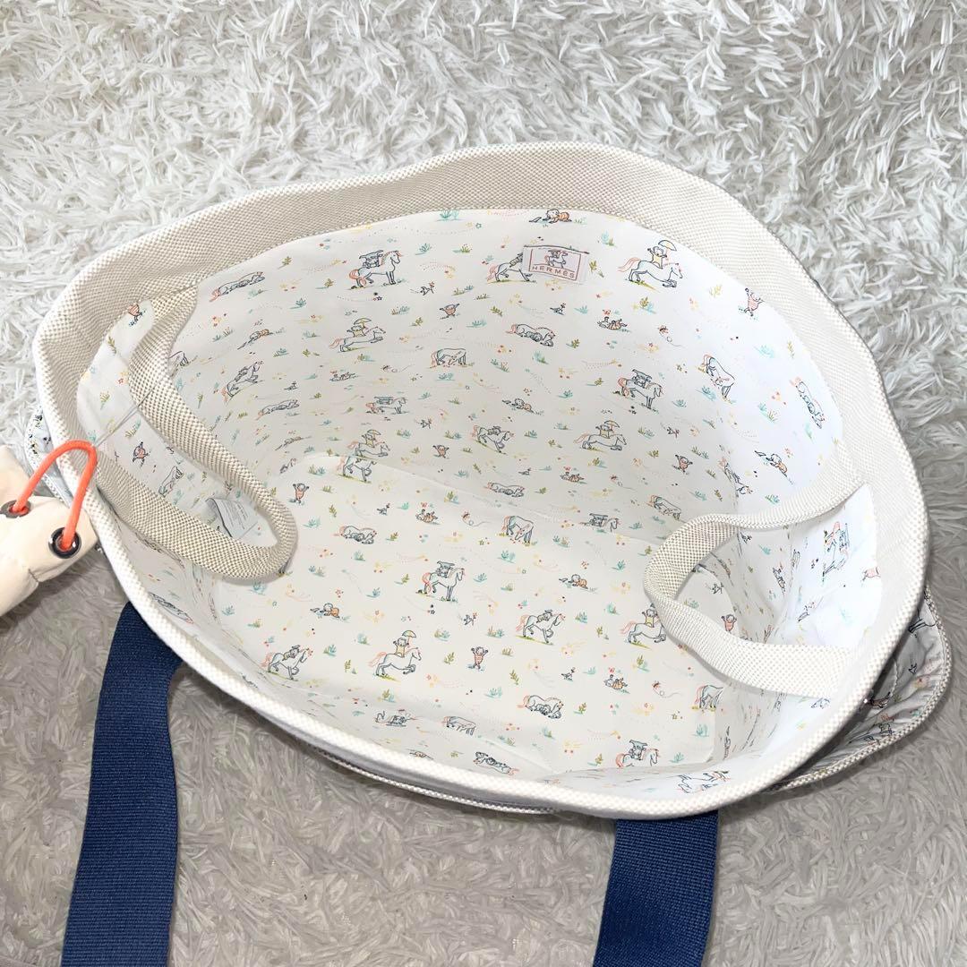 【希少　美品】HERMES マザーズバッグ　カブリオル　ホワイト　ユニコーン