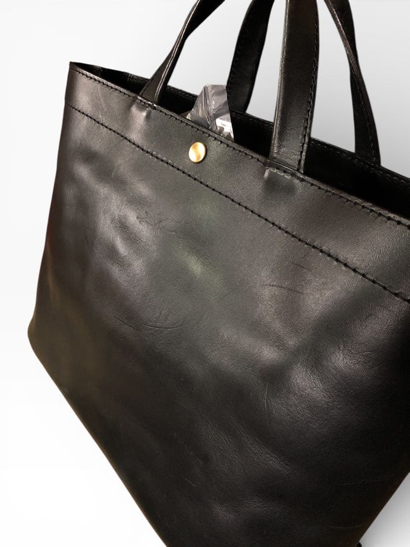 【美品】 ヘルツ スタンダードトートバッグ T-2 ブラック レザー トート