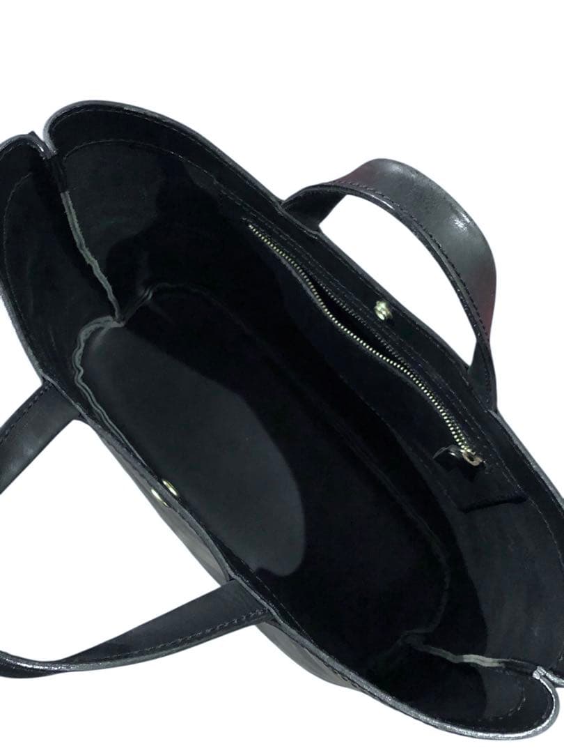 【美品】 ヘルツ スタンダードトートバッグ T-2 ブラック レザー トート